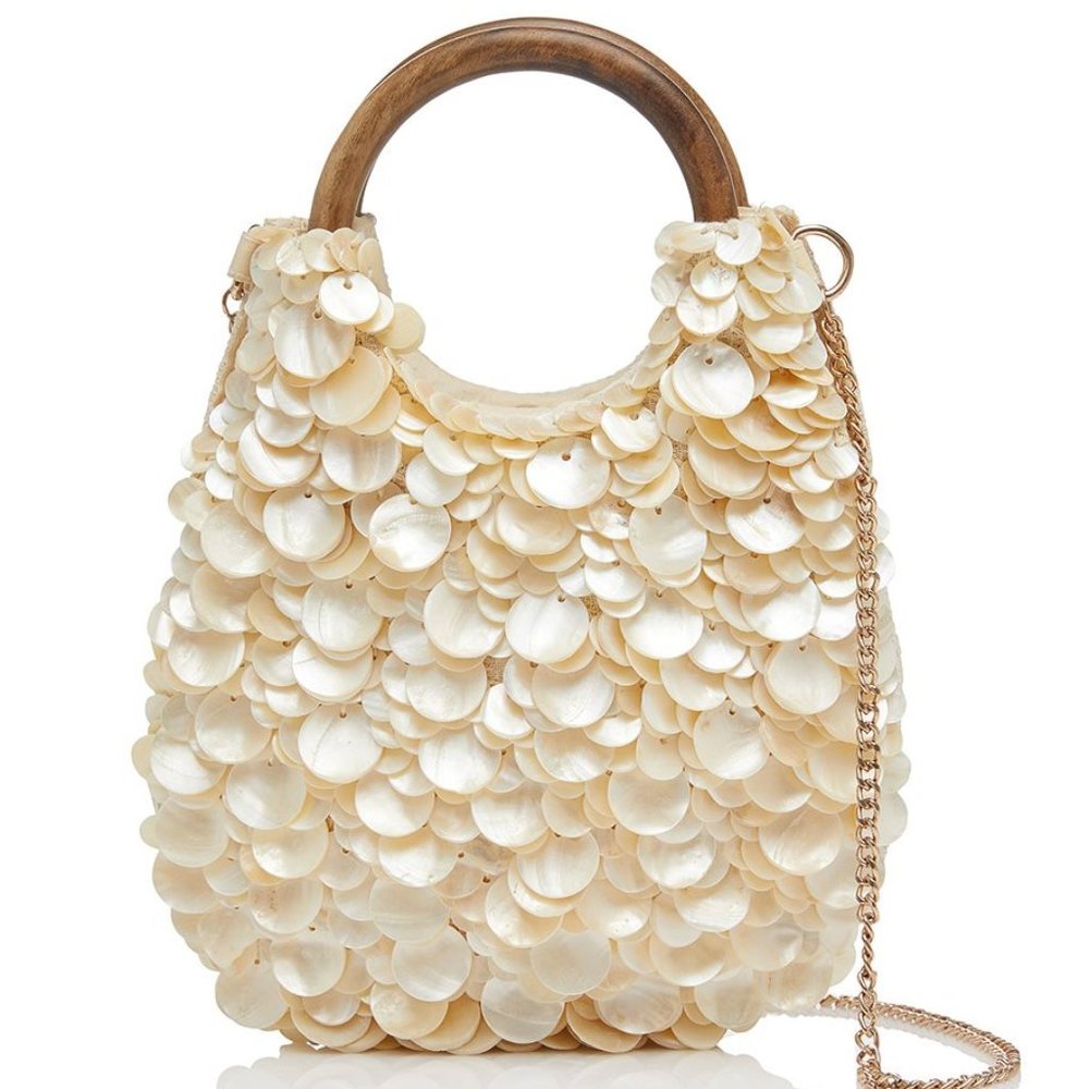 Sportsgirl UNDER THE SEA SHELL CLUTCH BAG - Picture 1 of 7